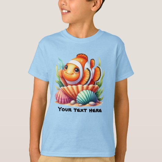 かわいい海魚のカスタマイズ Tシャツ (正面)