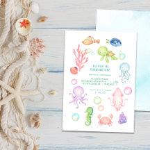 かわいい海​の​誕生日会への招待