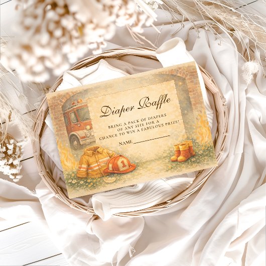 かわいい消防士のオムツくじ エンクロージャーカード