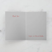 かわいい消防士ダルマチア赤ちゃんシャワー サンキューカード (内部)