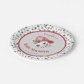 かわいい消防士ダルマチア赤ちゃんシャワー ペーパープレート (アングル)