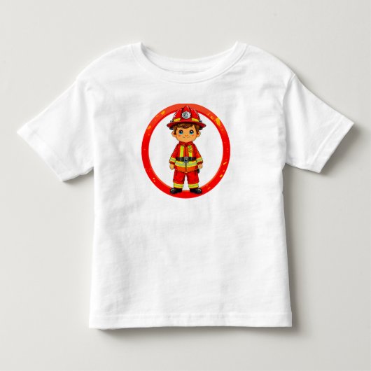 かわいい消防士 トドラーTシャツ (正面)