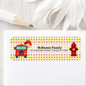 かわいい消防士 ラベル (インサイチュ)