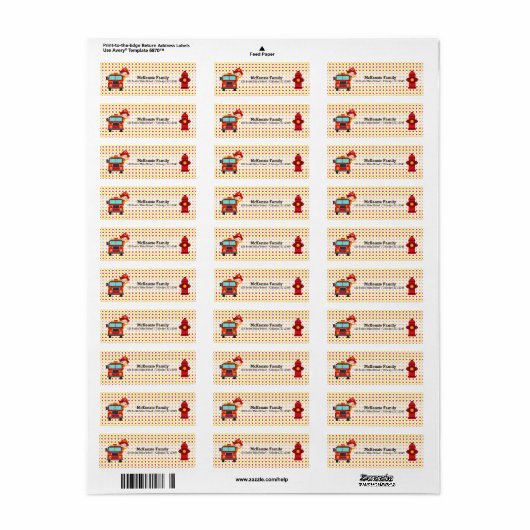 かわいい消防士 ラベル (フルシート)