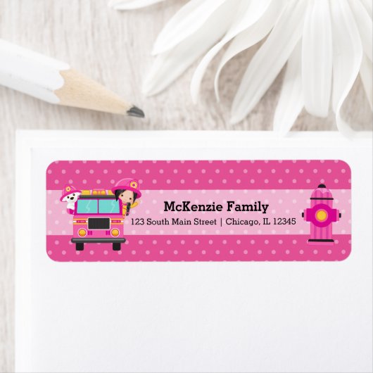 かわいい消防士 ラベル (インサイチュ)