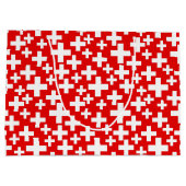 かわいい消防車にメッセージ職業パーティーを追加 ラージペーパーバッグ (裏面)