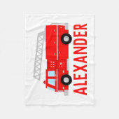 かわいい消防車の名前 フリースブランケット (正面)