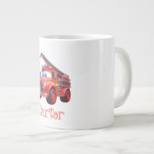 かわいい消防車 ジャンボコーヒーマグカップ (正面右)