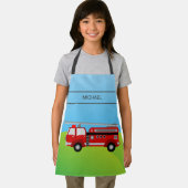 かわいい消防車 消防士 キッズ エプロン (インサイチュ)