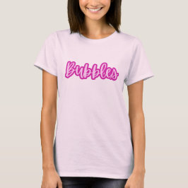かわいい淡いピンクのテキストバブル 女性用 Tシャツ