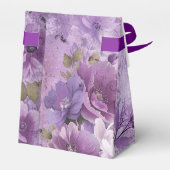 かわいい淡い紫の花 フェイバーボックス (裏面サイド)