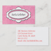 かわいい淡い色のピンクの名刺 名刺 (正面/裏面)