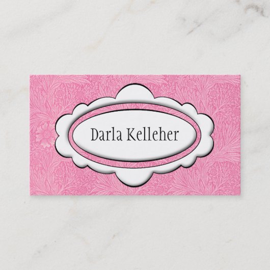 かわいい淡い色のピンクの名刺 名刺 (正面)