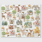 かわいい淡水の彩るウッドランドあらゆる年齢層 ラッピングペーパー (フラット)