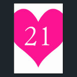 かわいい深いピンク番号ハート テーブルナンバー<br><div class="desc">ピンクシンプル色の深いシェードの可愛いハートシェイプと白いテーブル番号が結婚あなたの。</div>