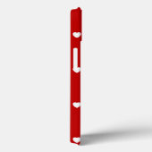 かわいい深いレッドバレンタインデーハートパターン Case-Mate iPhoneケース (裏面 / 右)