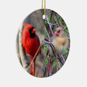 かわいい深紅色 セラミックオーナメント (右)