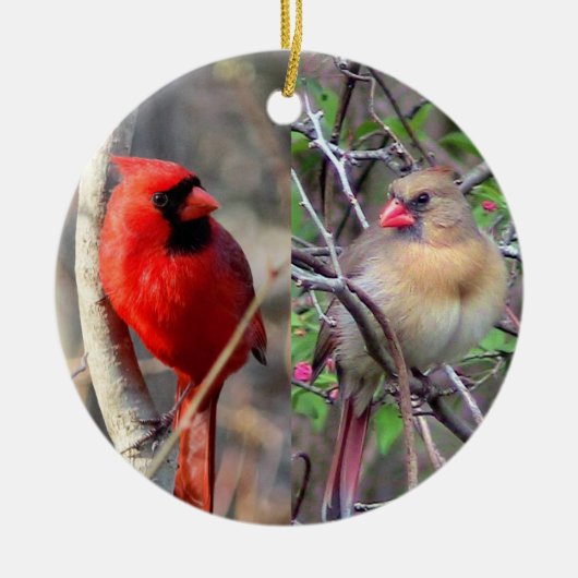 かわいい深紅色 セラミックオーナメント (正面)