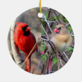 かわいい深紅色 セラミックオーナメント (裏面)