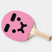 かわいい混乱したポーティ顔ライトピンク 卓球ラケット (横)
