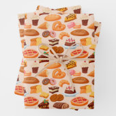 かわいい混合ベーキング製品パーティータイル模様 ラッピングペーパーシート (インサイチュ)