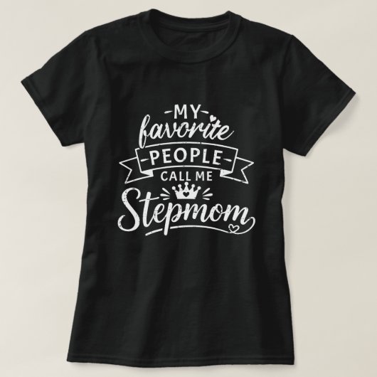 かわいい混合家族からの義母への最高のプレゼント Tシャツ (デザイン正面)