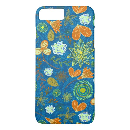 かわいい混青ペイズリーカラフル花模様 Case-Mate iPhoneケース (裏面)
