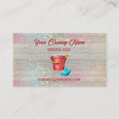 かわいい清掃サービスの供給バケット 名刺 (正面)