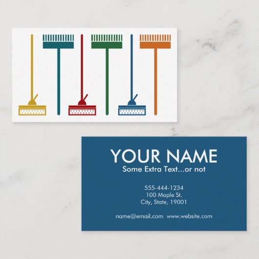 かわいい清掃サービス名刺 名刺 (正面/裏面)