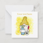 かわいい清掃業追加文字格言 ノートカード (正面)