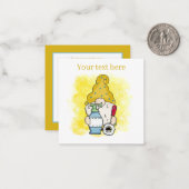 かわいい清掃業追加文字格言 ノートカード (正面/裏面インサイチュ)