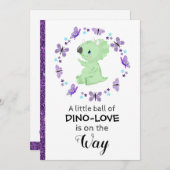 *~*かわいい渦原グリッターベビーシャワー招待状 招待状 (正面/裏面)