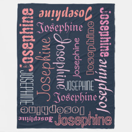 かわいい温かいフリースパーソナライズされた名毛布 フリースブランケット