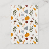 かわいい温かい秋のエッセンシャル結婚サイト エンクロージャーカード (裏面)