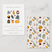 かわいい温かい秋のエッセンシャル結婚サイト エンクロージャーカード (正面/裏面)
