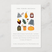 かわいい温かい秋のエッセンシャル結婚詳細 エンクロージャーカード (正面)