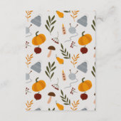 かわいい温かい秋のエッセンシャル結婚詳細 エンクロージャーカード (裏面)