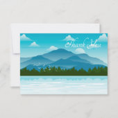かわいい湖のシーン追加気持ち サンキューカード (正面)