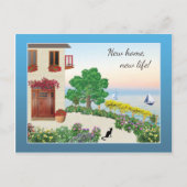 かわいい湖畔/海辺の家の住所の変更 案内ポストカード (正面)