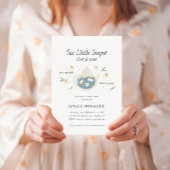 かわいい湯飲み人形の童謡絵本ベビーシャワー 招待状