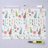 かわいい溶ける雪だるまファンキークリスマスツリー 薄葉紙 (クラフト)