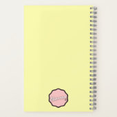 かわいい溶けピンクのポップスクル、かわいい漫画 ノートブック (裏面)