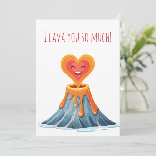 かわいい溶岩のユーモアたっぷりなバレンタインデーのカード シーズンカード (スタンド正面)