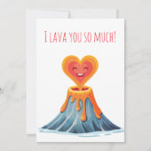 かわいい溶岩ユーモアバレンタインカード シーズンカード (正面)