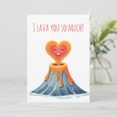 かわいい溶岩ユー パニーのバレンタインデーカード シーズンカード (スタンド正面)