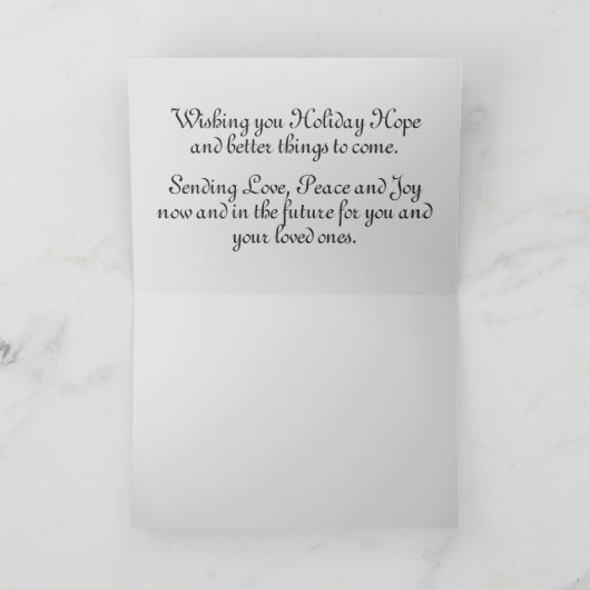 かわいい溶融雪だるま古いシルクトップハット シーズンカード (内部)