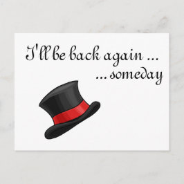 かわいい溶融雪だるま古いシルクハット シーズンポストカード