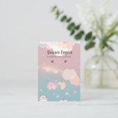 かわいい滑らかなユニコーンガーリーのカラーイヤーホルダー 名刺 (スタンド正面)