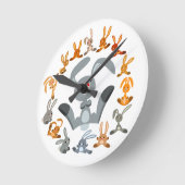 かわいい漫画うさぎマンダラの壁時計 ラウンド壁時計 (傾斜)