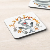 かわいい漫画うさぎマンダラコースターセット コースター (左側)